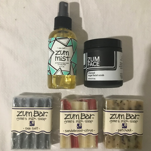 Other - 3 Zum Bar Goat's Milk Soaps + Mist & Face Scrub